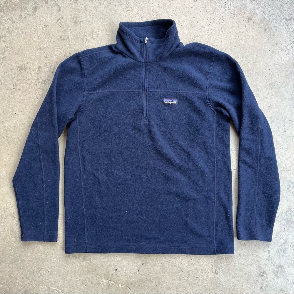 Patagonia Quarter Zip Sweatshirt Men's Medium Navy